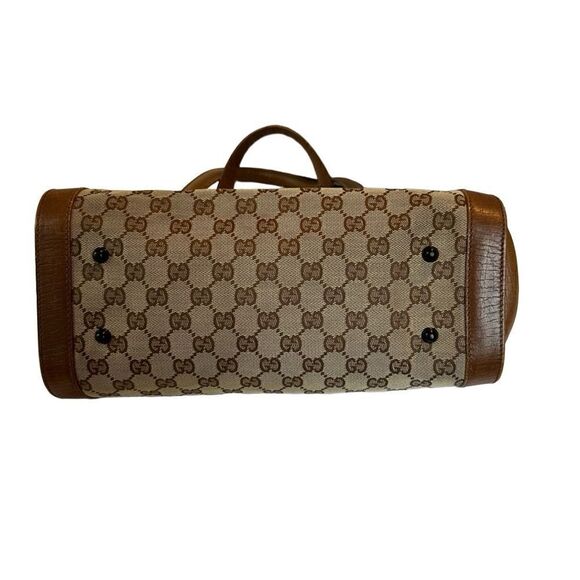 Gucci bamboo gg canvas and leather bag - Picture 9 of 16